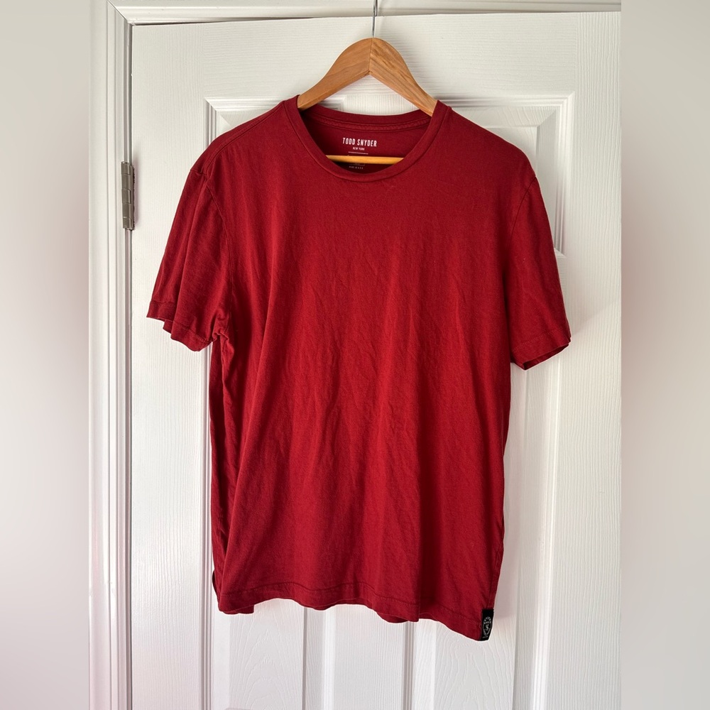 Todd Snyder men's red crew neck t-shirt size large